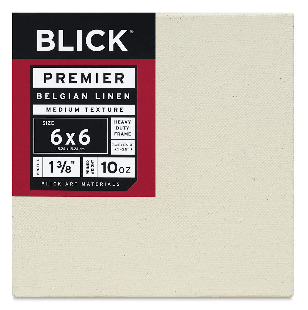 Open in modal - Blick Premier Belgian Linen - 6" x 6", Oil-Primed, 1-3/8" Profile, front