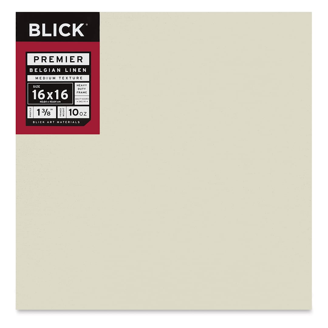 Open in modal - Blick Premier Belgian Linen - 16" x 16", Oil-Primed, 1-3/8" Profile, front