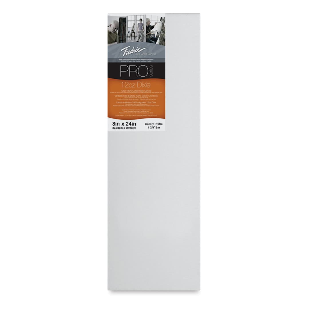 Open in modal - Fredrix Pro Series Dixie Gallery Profile Canvas - 8" x 24", 1-3/8" Profile