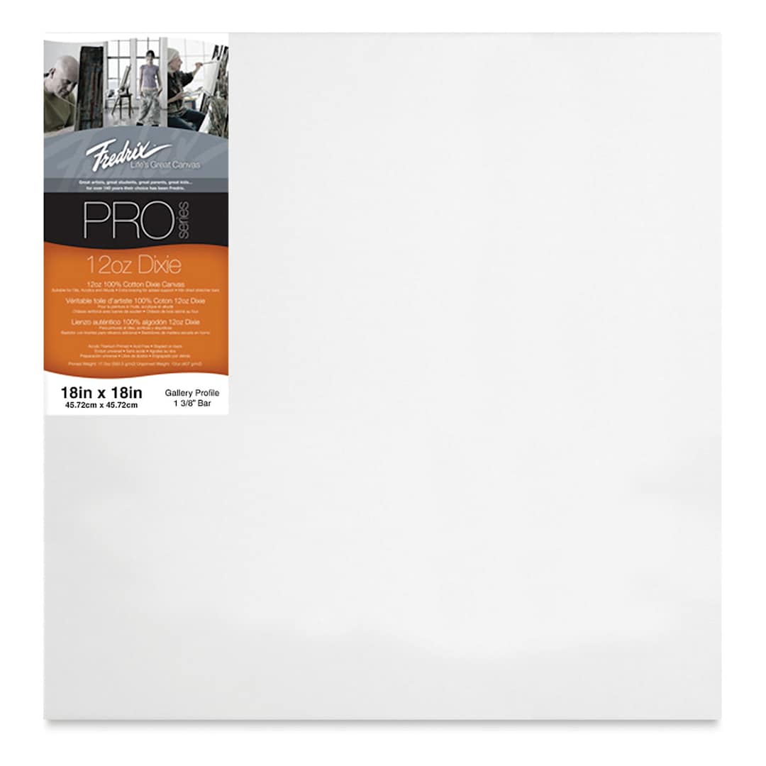 Open in modal - Fredrix Pro Series Dixie Gallery Profile Canvas - 18" x 18", 1-3/8" Profile