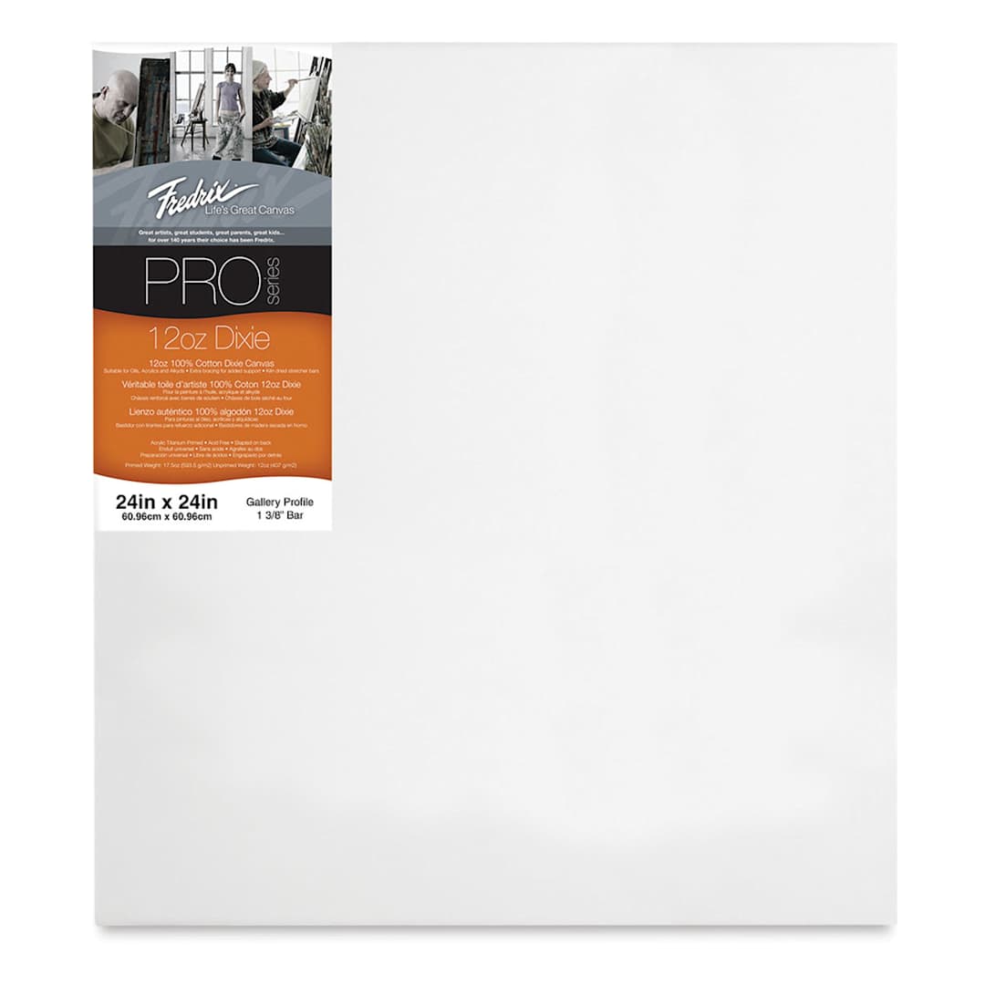 Open in modal - Fredrix Pro Series Dixie Gallery Profile Canvas - 24" x 24", 1-3/8" Profile
