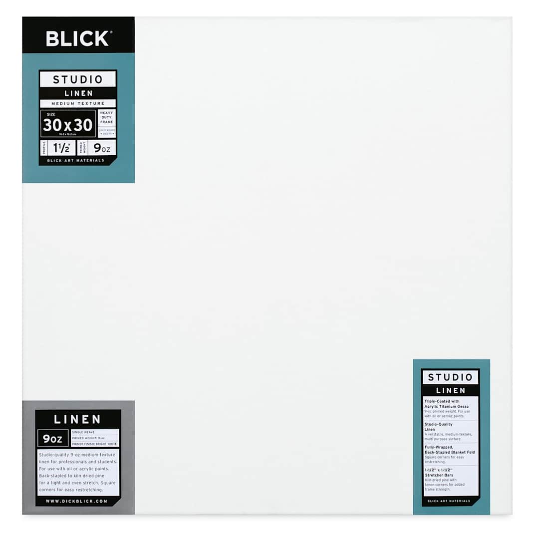 Open in modal - Blick Studio Linen Stretched Canvas - 30" x 30", Gallery 1-1/2" Profile