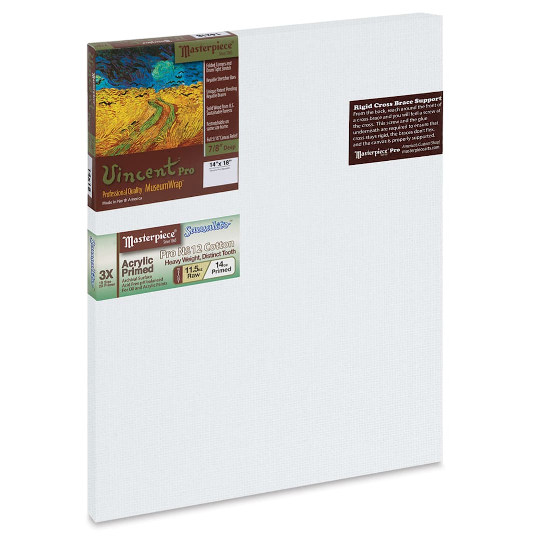 Open in modal - Masterpiece Vincent Pro Sausalito Cotton Canvas - 14" x 18", Acrylic Primed