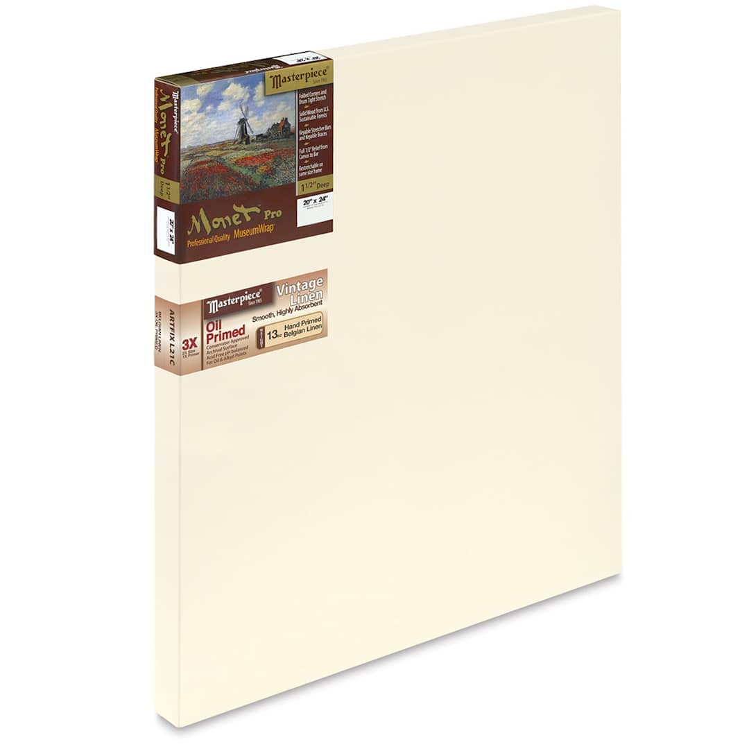 Open in modal - Masterpiece Monet Pro Linen Canvas - 20" x 24", Oil Primed
