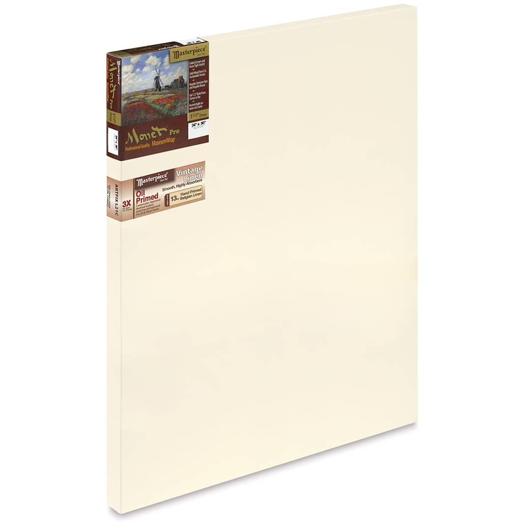 Open in modal - Masterpiece Monet Pro Linen Canvas - 24" x 30", Oil Primed