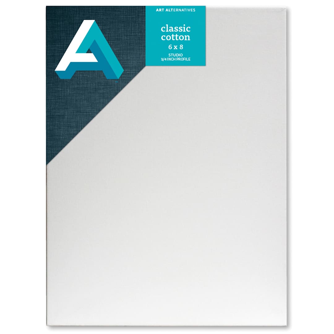 Open in modal - Art Alternatives Classic Cotton Stretched Canvas, Studio, .75 in Profile, 6 in x 8 in