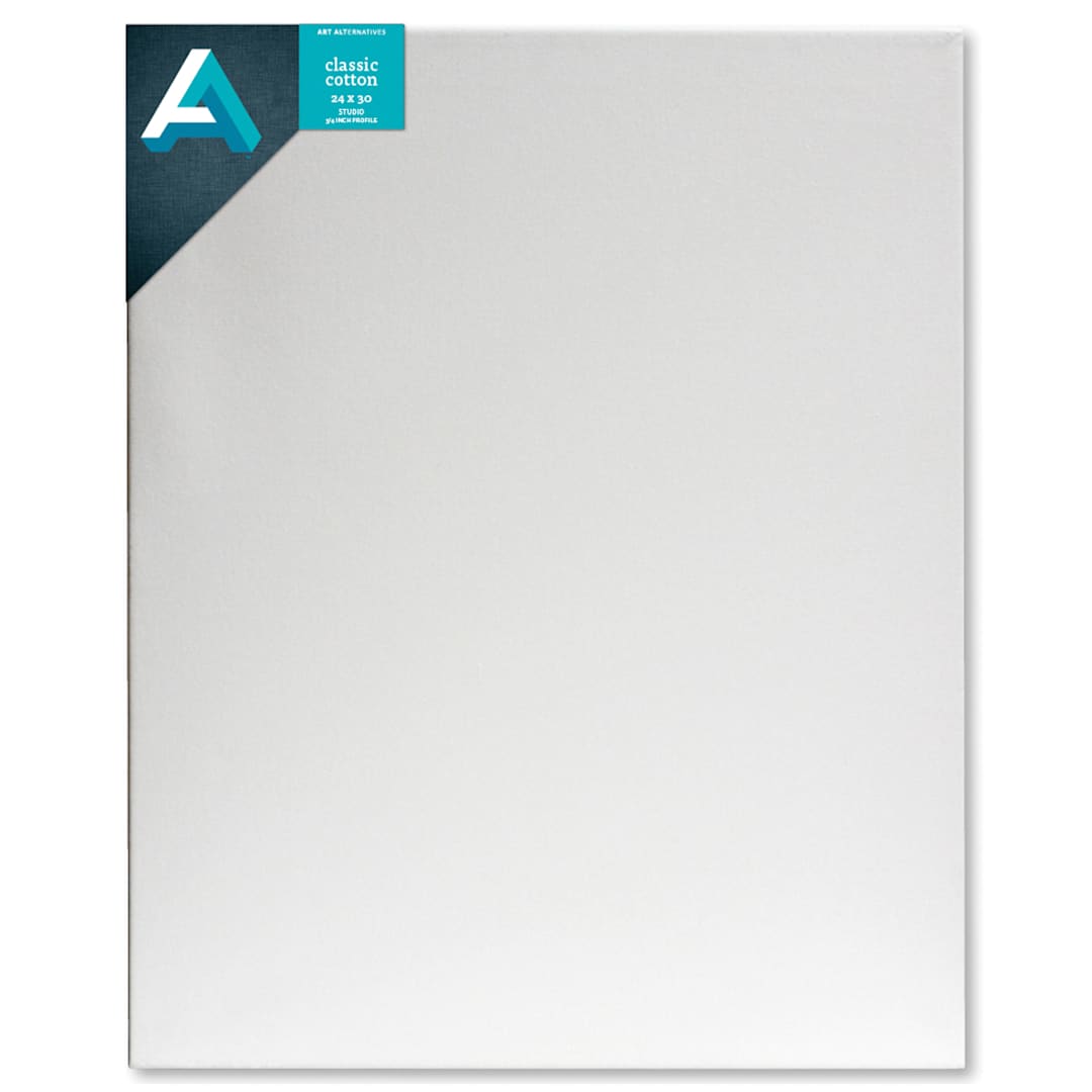 Open in modal - Art Alternatives Classic Cotton Stretched Canvas, Studio, .75 in Profile, 24 in x 30 in