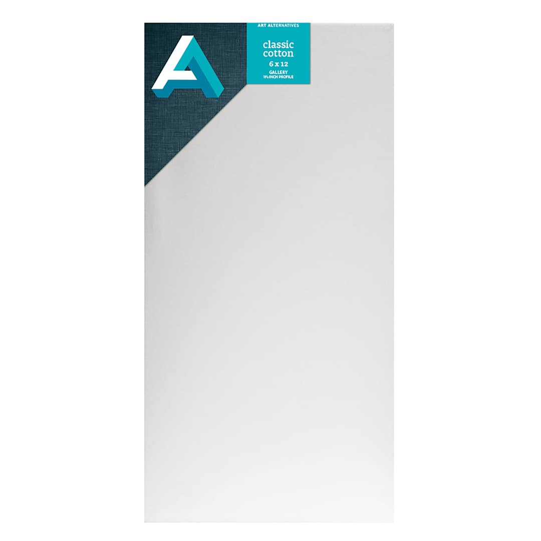 Open in modal - Art Alternatives Classic Cotton Stretched Canvas, Gallery, 1-3/8 in Profile, 6 in x 12 in