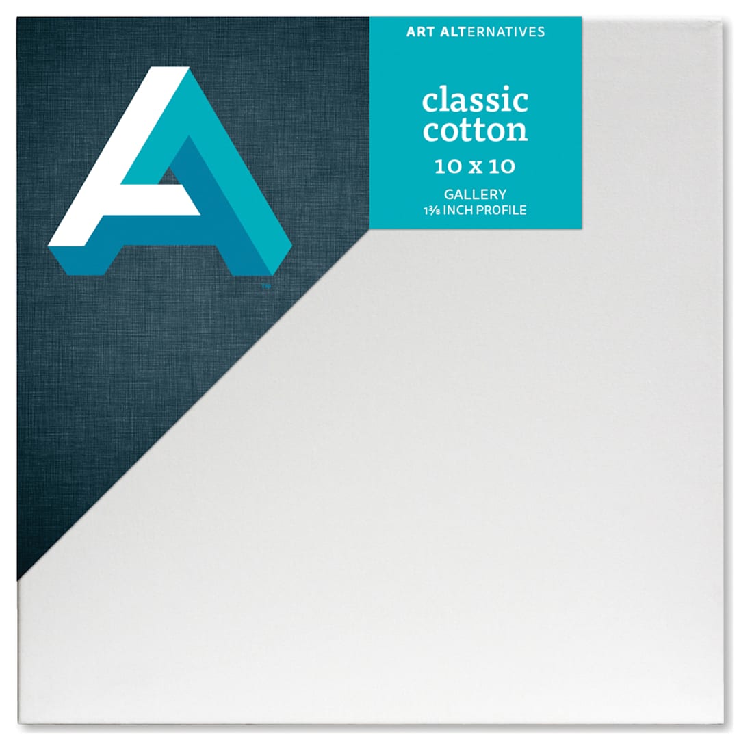 Open in modal - Art Alternatives Classic Cotton Stretched Canvas, Gallery, 1-3/8 in Profile, 10 in x 10 in