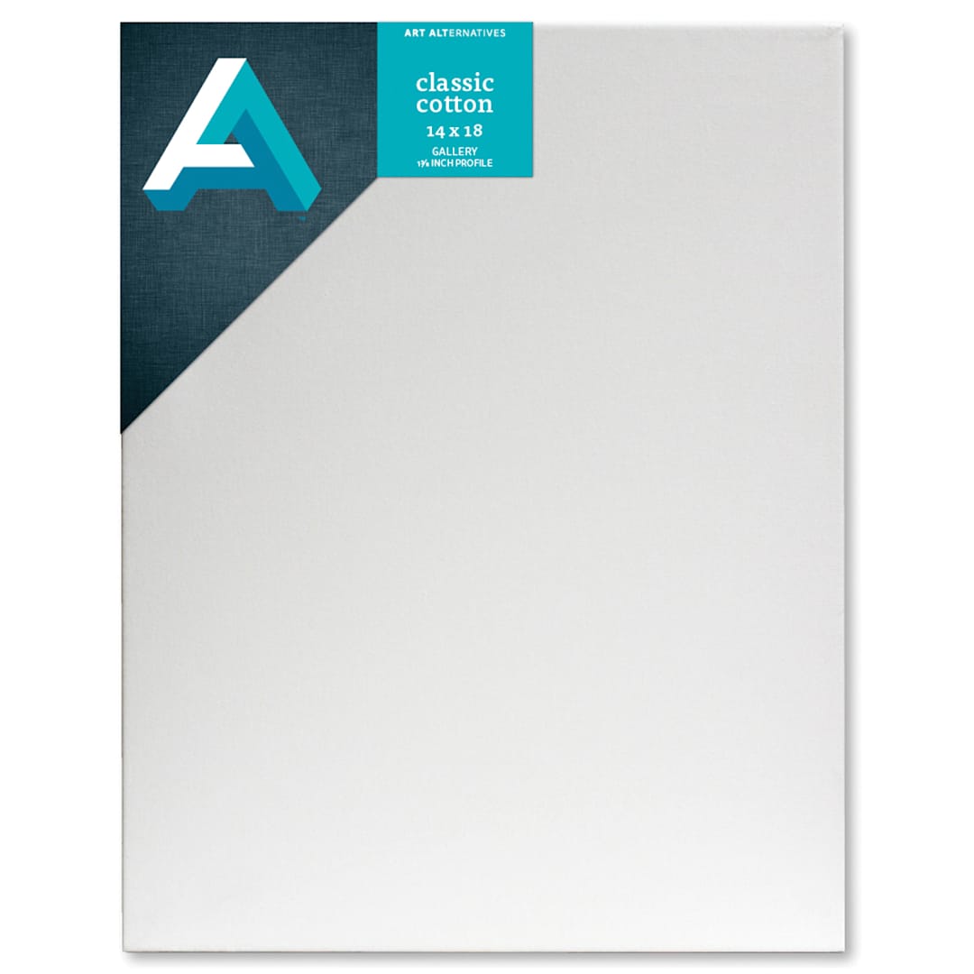 Open in modal - Art Alternatives Classic Cotton Stretched Canvas, Gallery, 1-3/8 in Profile, 14 in x 18 in
