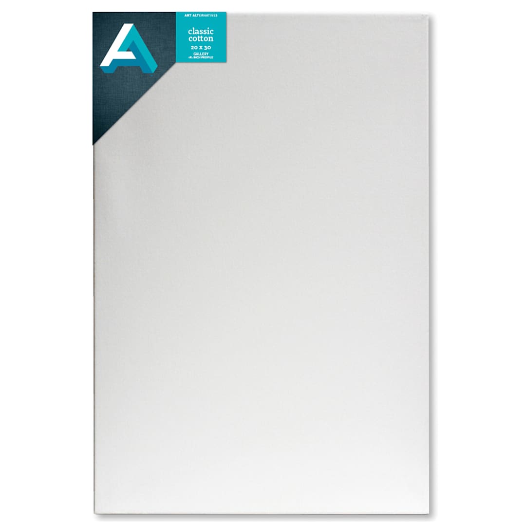 Open in modal - Art Alternatives Classic Cotton Stretched Canvas, Gallery, 1-3/8 in Profile, 20 in x 30 in
