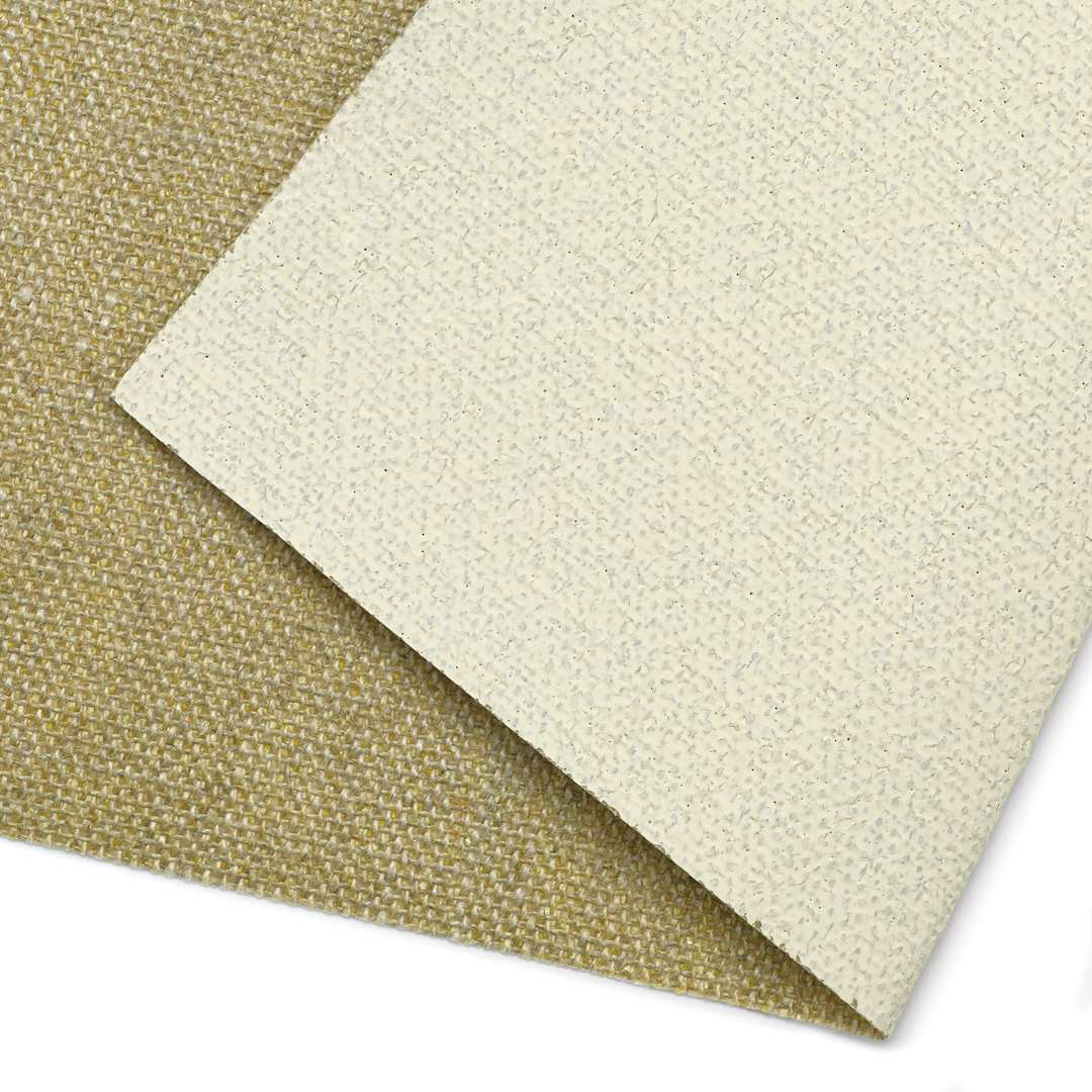 Open in modal - Claessens Linen Canvas Roll - 82" x 5-1/2 yds, Oil Primed, No. 20, Medium Texture, close-up of canvas
