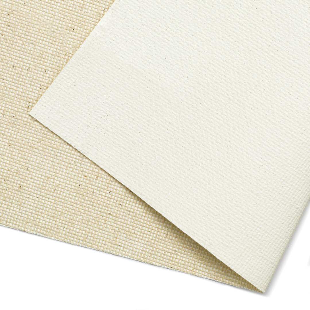 Open in modal - Utrecht Studio Acrylic-Primed Cotton Canvas Roll - 60" x 6 yds, close-up of canvas