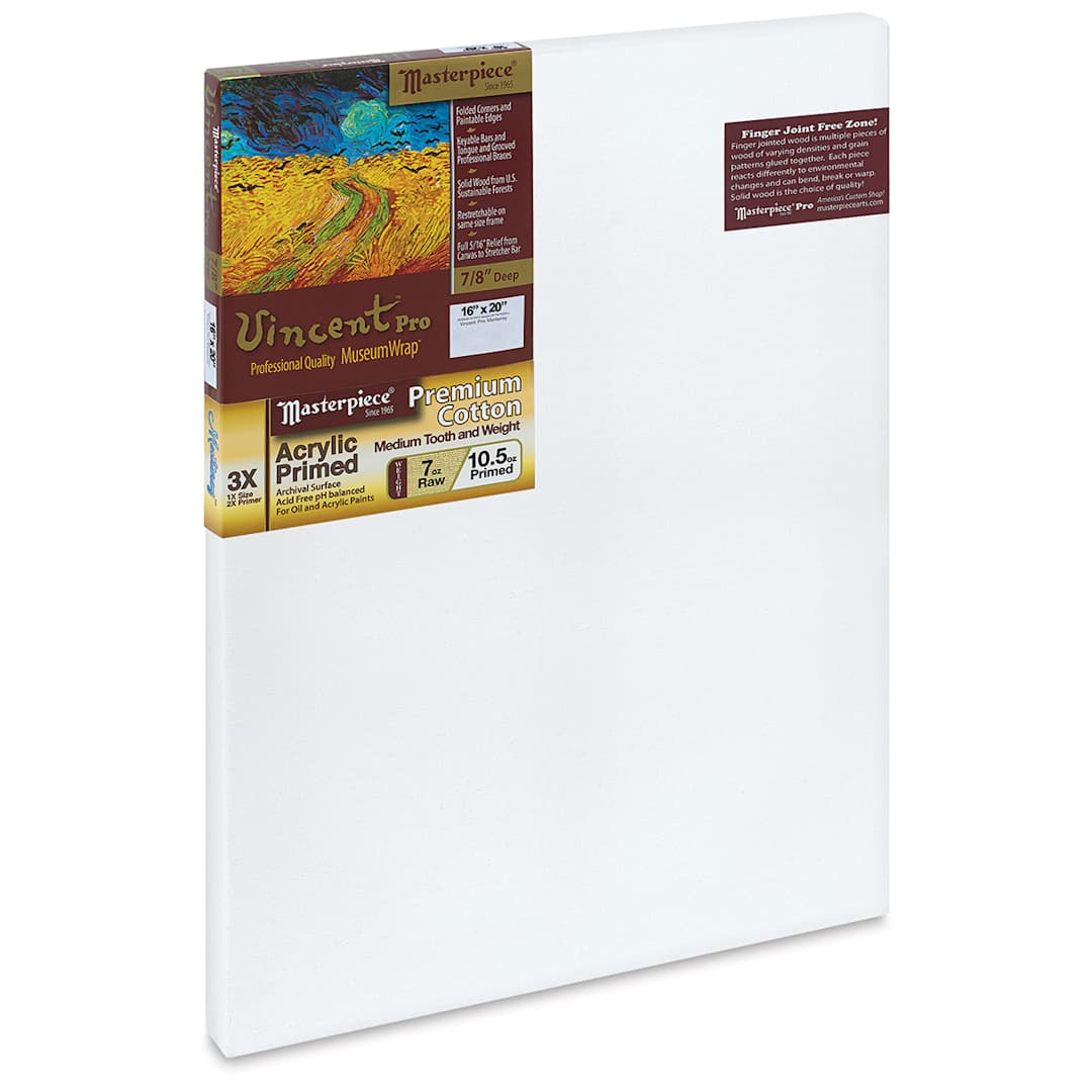 Open in modal - Masterpiece Vincent Pro Monterey 7/8" Profile Cotton Canvas - 16" x 20"