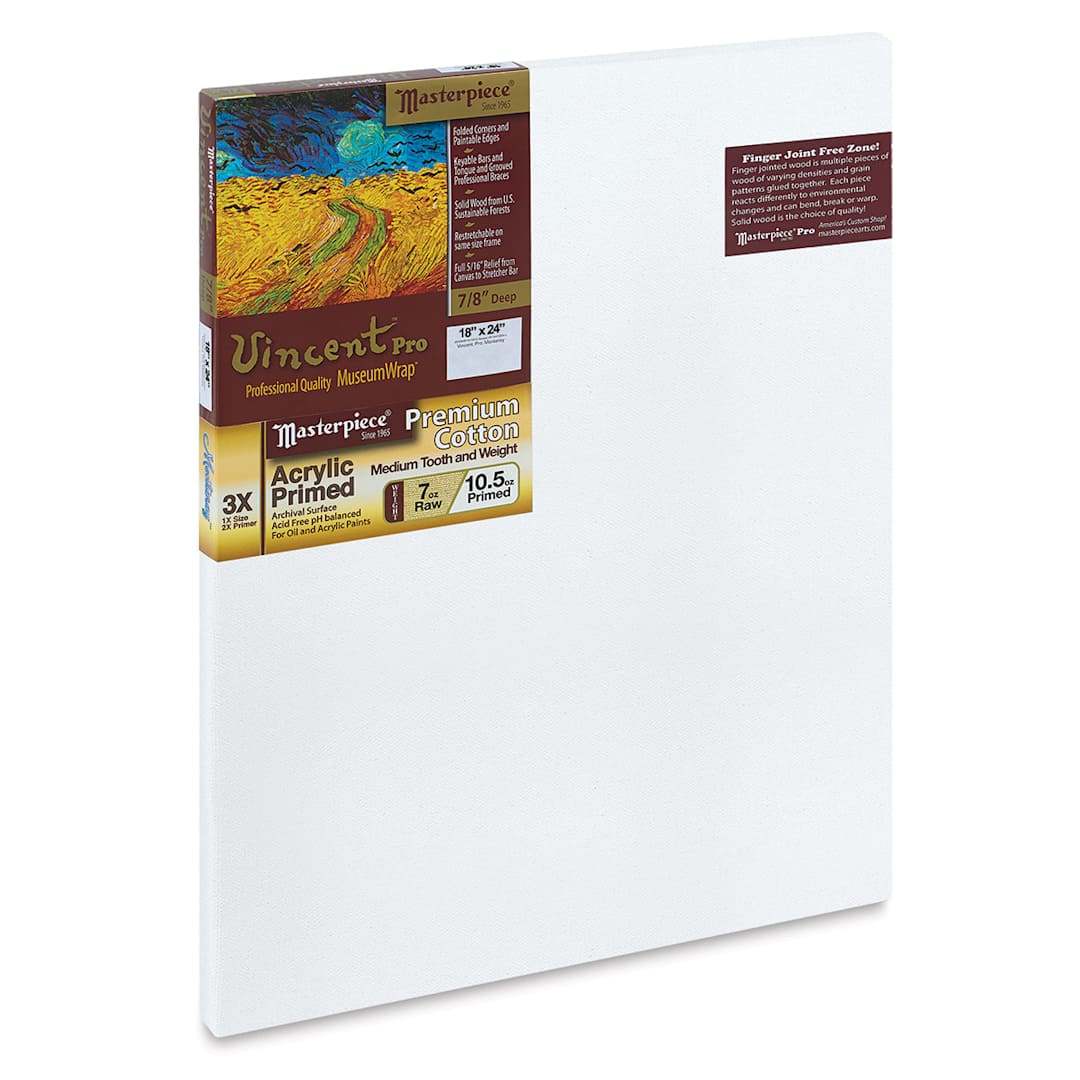 Open in modal - Masterpiece Vincent Pro Monterey 7/8" Profile Cotton Canvas - 18" x 24"