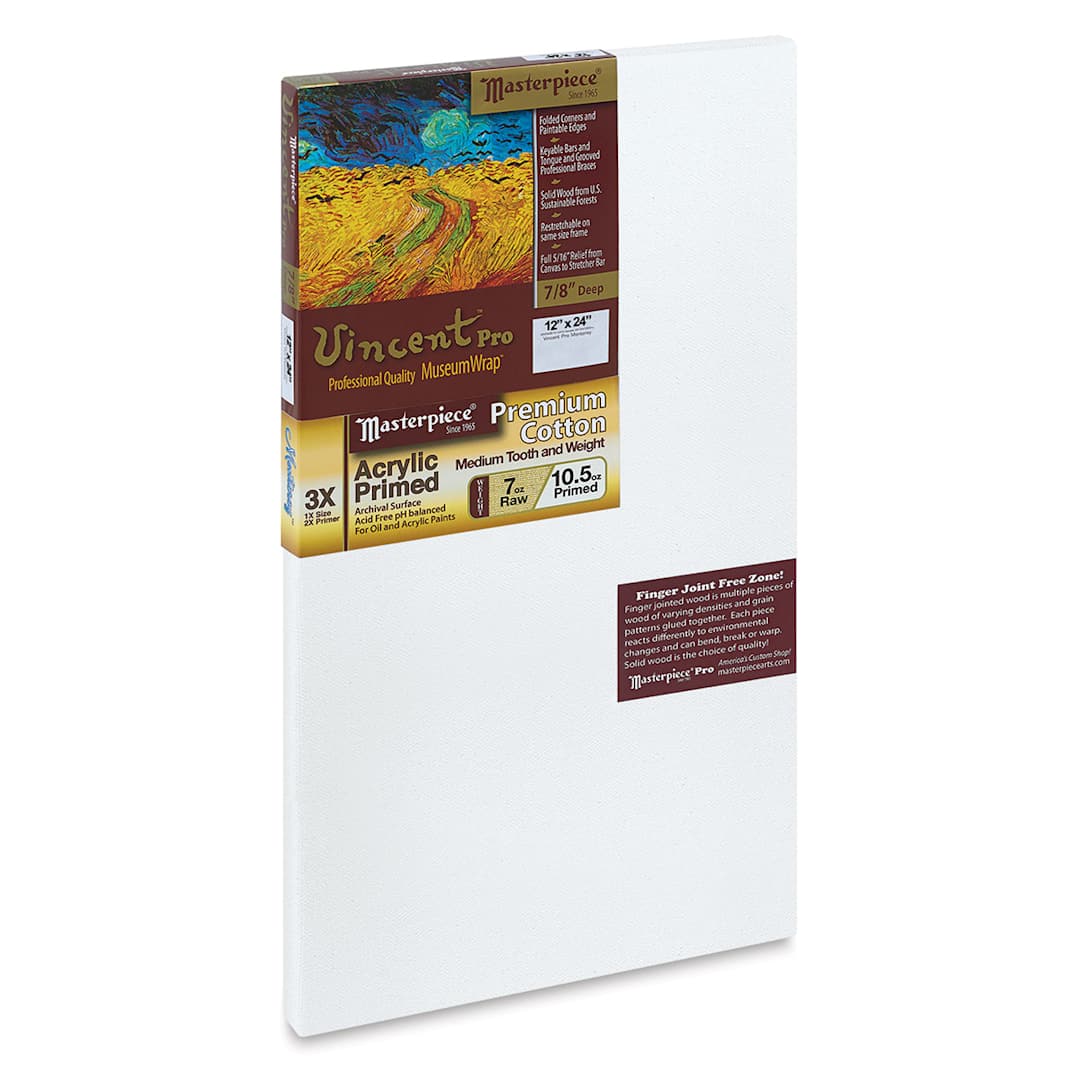 Open in modal - Masterpiece Vincent Pro Monterey 7/8" Profile Cotton Canvas - 12" x 24"