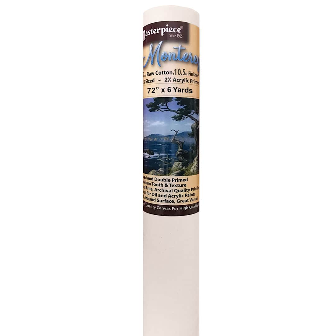 Open in modal - Masterpiece Monterey Cotton Canvas Roll - 72" x 6 yds, Acrylic Primed