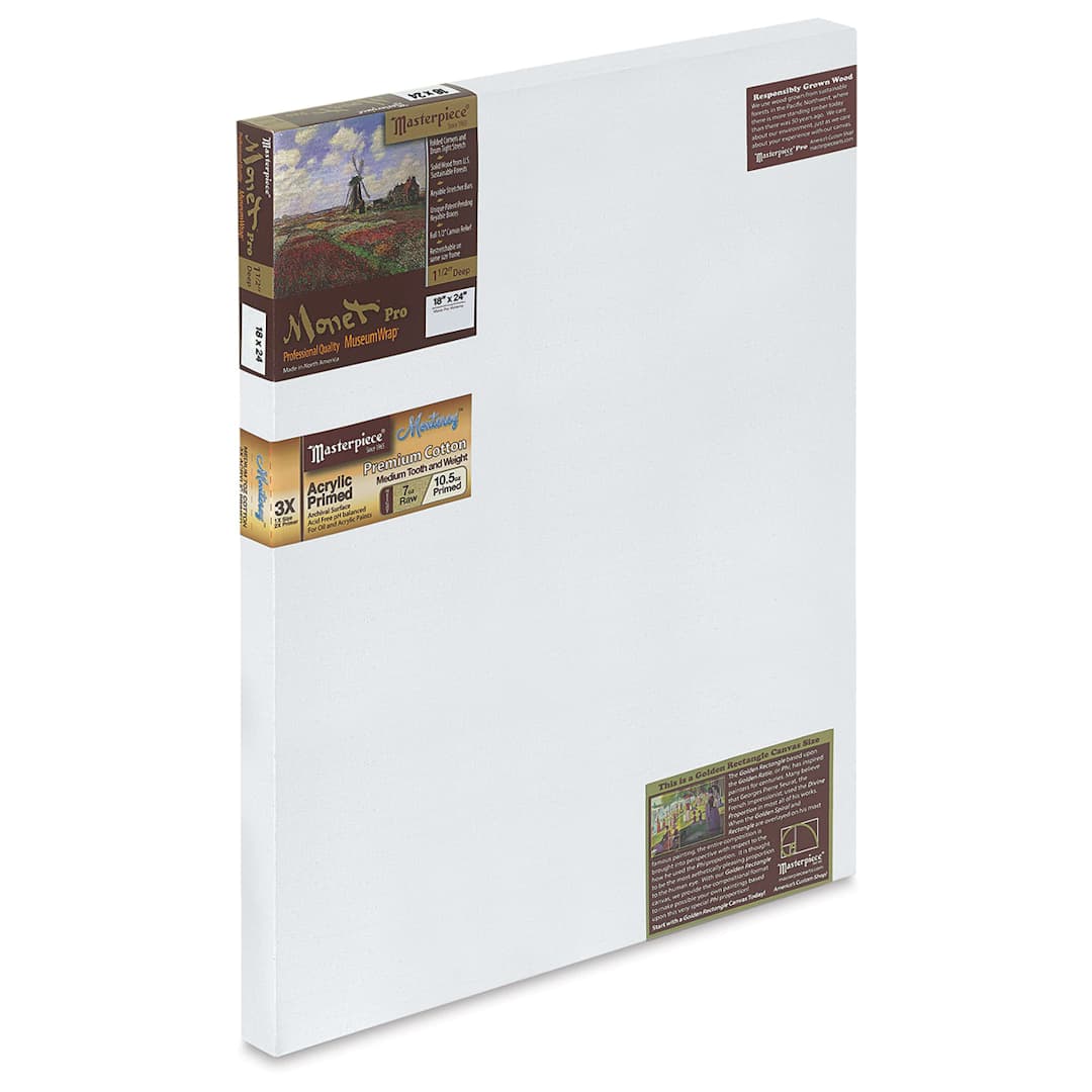 Open in modal - Masterpiece Monet Pro Monterey Cotton Canvas - 18" x 24", 1-1/2" Profile