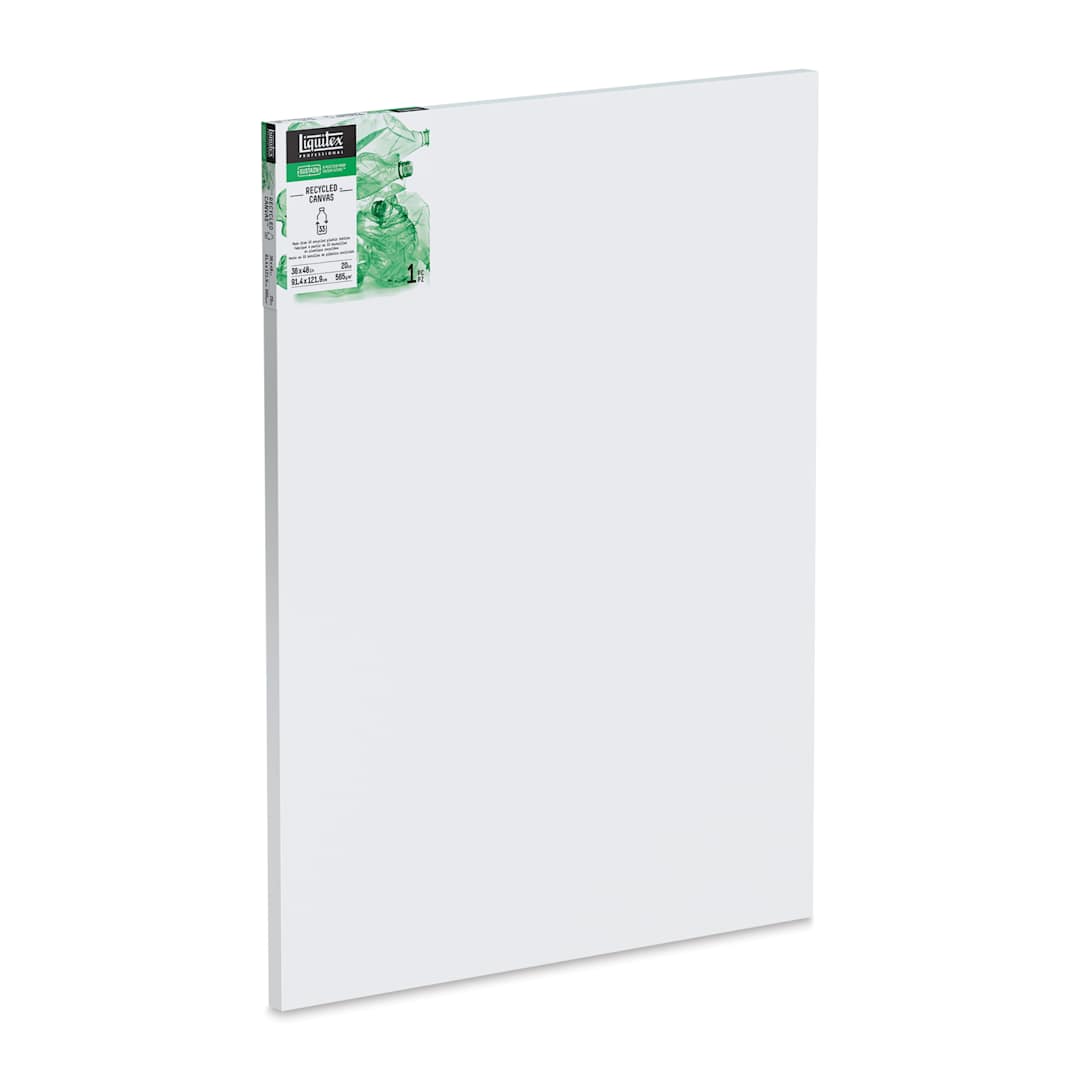 Open in modal - Liquitex Recycled Stretched Canvas - 36" x 48", 1-3/8" Deep Edge Profile, at an angle
