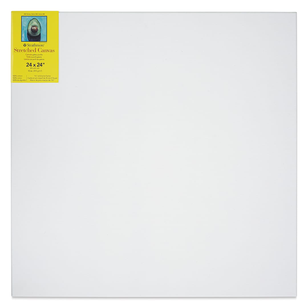 Open in modal - Strathmore 300 Series Stretched Cotton Canvas - 1-3/8" Profile, 24" x 24"