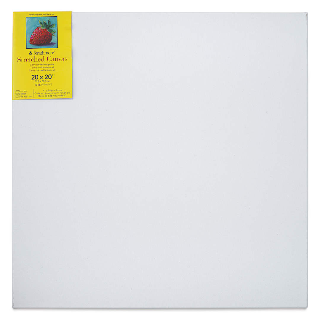 Open in modal - Strathmore 300 Series Stretched Cotton Canvas - 3/4" Profile, 20" x 20"
