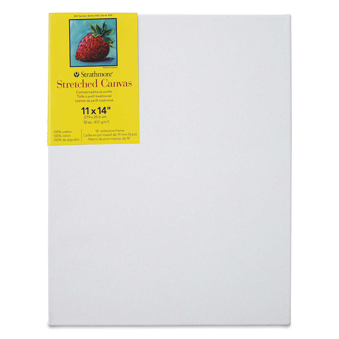 Open in modal - Strathmore 300 Series Stretched Cotton Canvas - 3/4" Profile, 11" x 14"