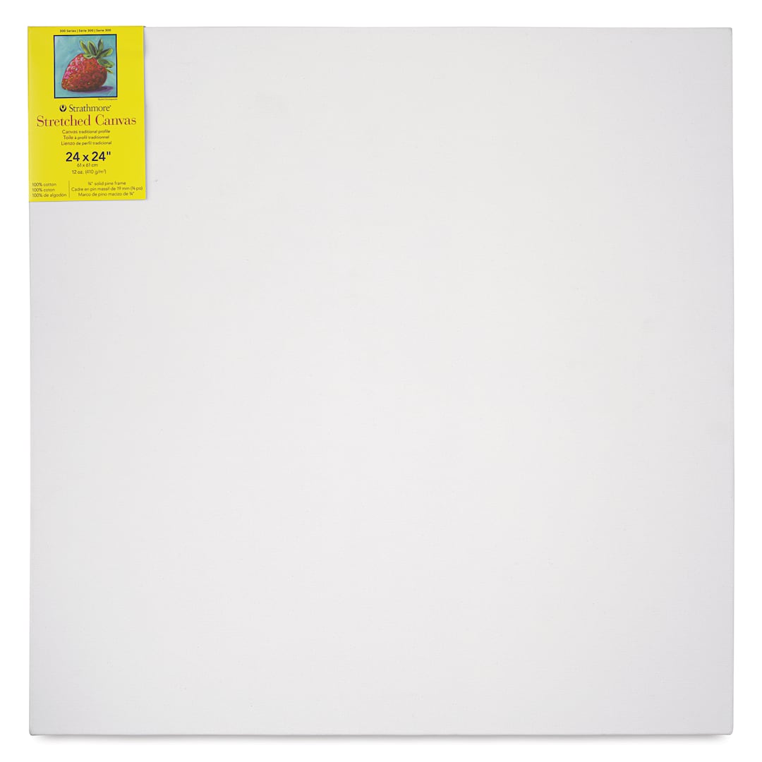 Open in modal - Strathmore 300 Series Stretched Cotton Canvas - 3/4" Profile, 24" x 24"