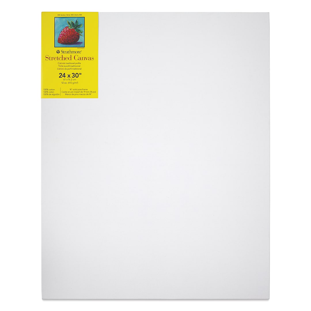 Open in modal - Strathmore 300 Series Stretched Cotton Canvas - 3/4" Profile, 24" x 30"