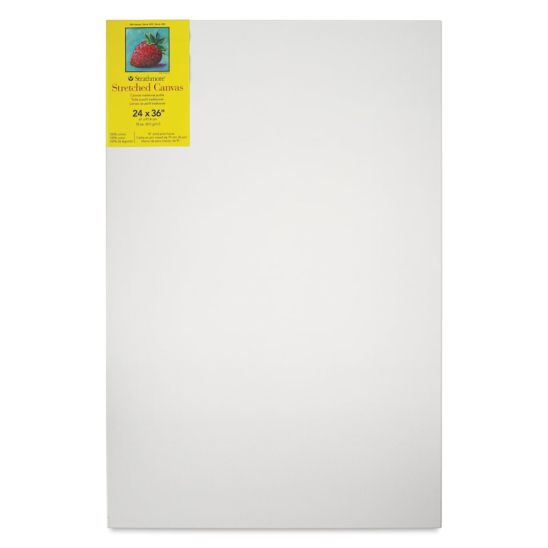 Open in modal - Strathmore 300 Series Stretched Cotton Canvas - 3/4" Profile, 24" x 36"
