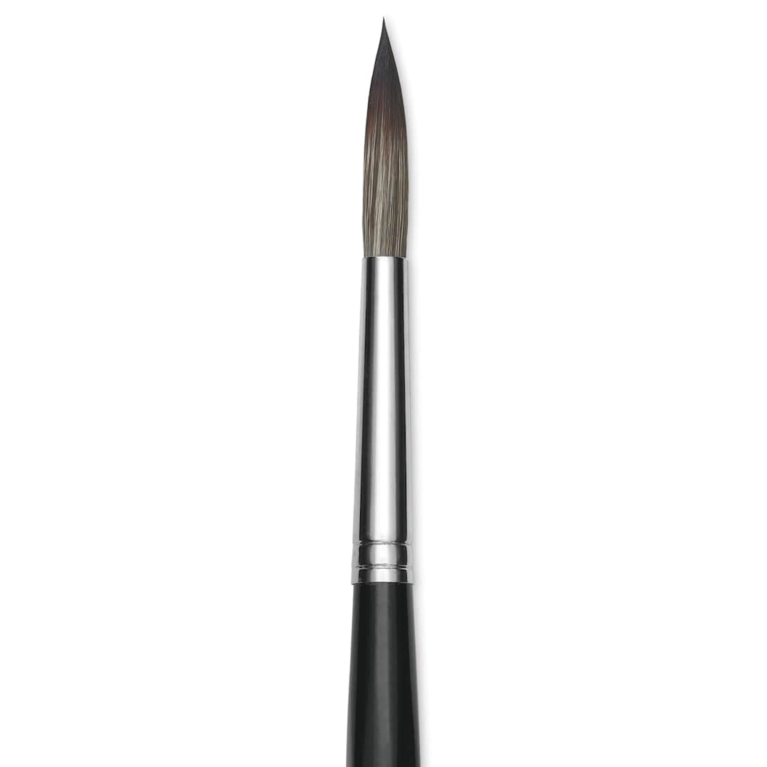 Open in modal - Da Vinci Casaneo Synthetic Squirrel Watercolor Brush - Rigger, Size 16, Short Handle, Synthetic, close-up