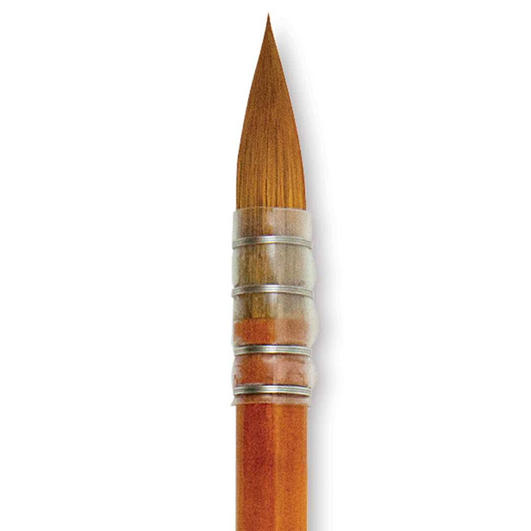 Open in modal - Silver Brush Golden Natural Brush - Closeup of Quill Brush