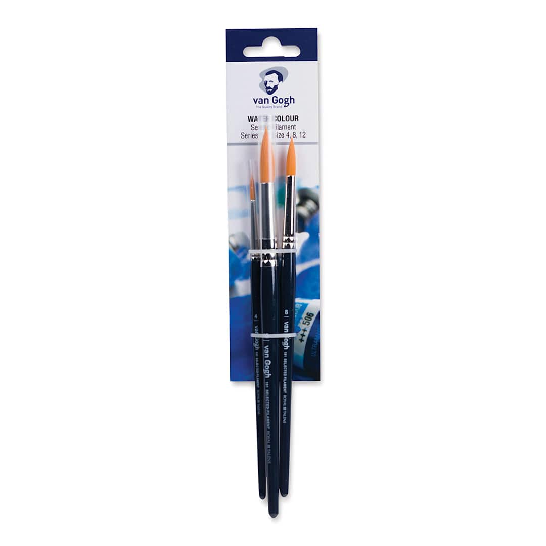 Open in modal - Van Gogh Golden Synthetic Watercolor Brushes - Set of 3 (in package)