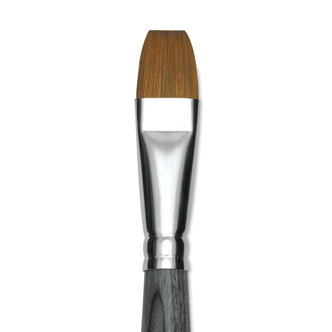 Open in modal - Da Vinci Colineo Synthetic Kolinsky Sable Brush - Flat, Size 16, Short Handle (close-up)