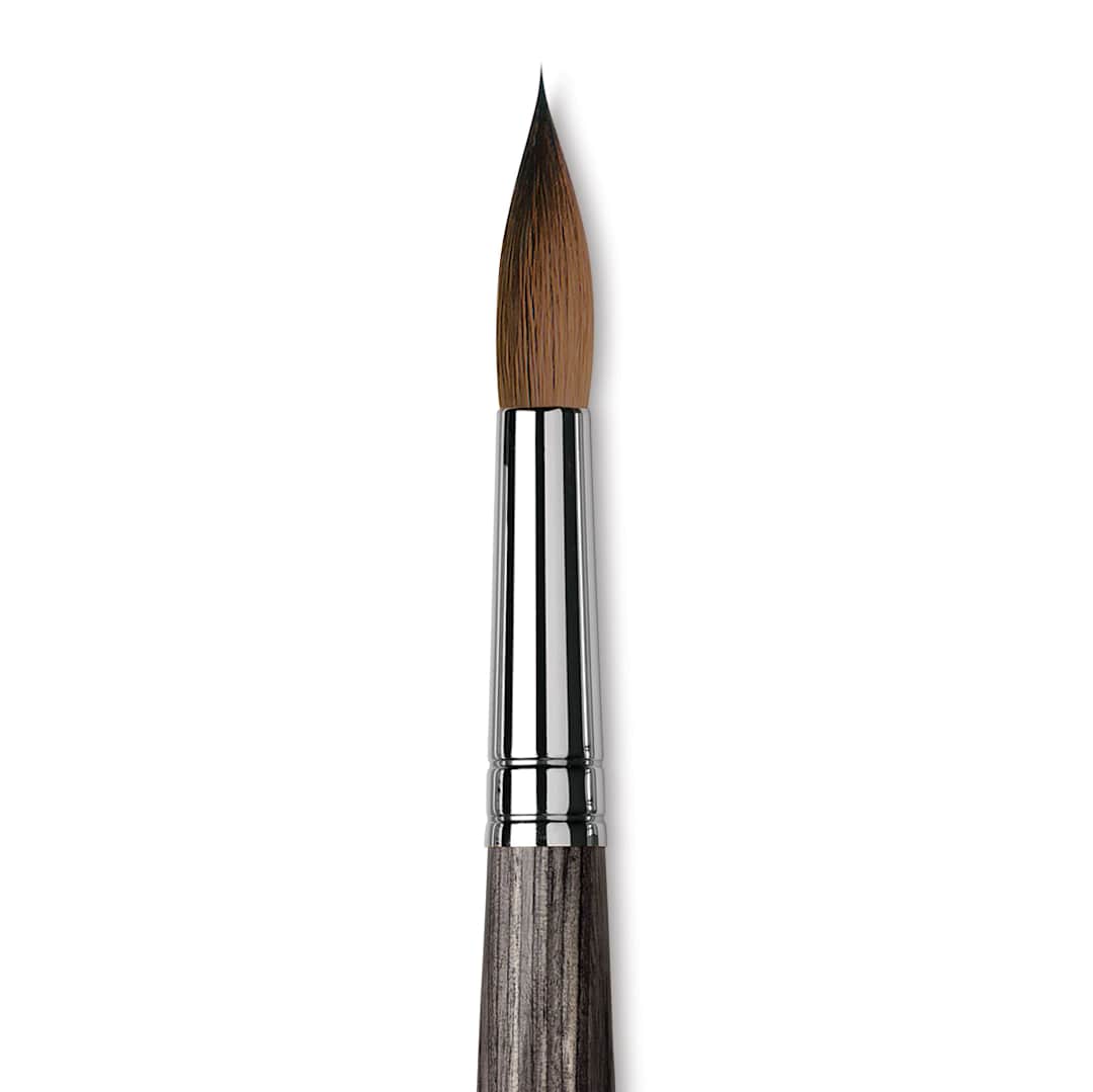 Open in modal - Da Vinci Colineo Synthetic Kolinsky Sable Brush - X Point Round, Size 16, Short Handle, close-up