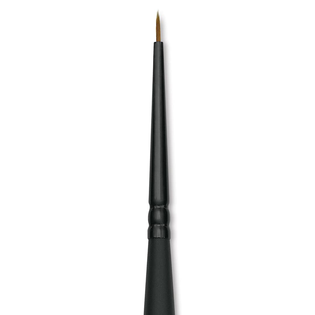 Open in modal - Raphaël Stradivarius Synthetic Kolinsky Sable Brush - Round, Size 6/0, Short Handle (close-up)