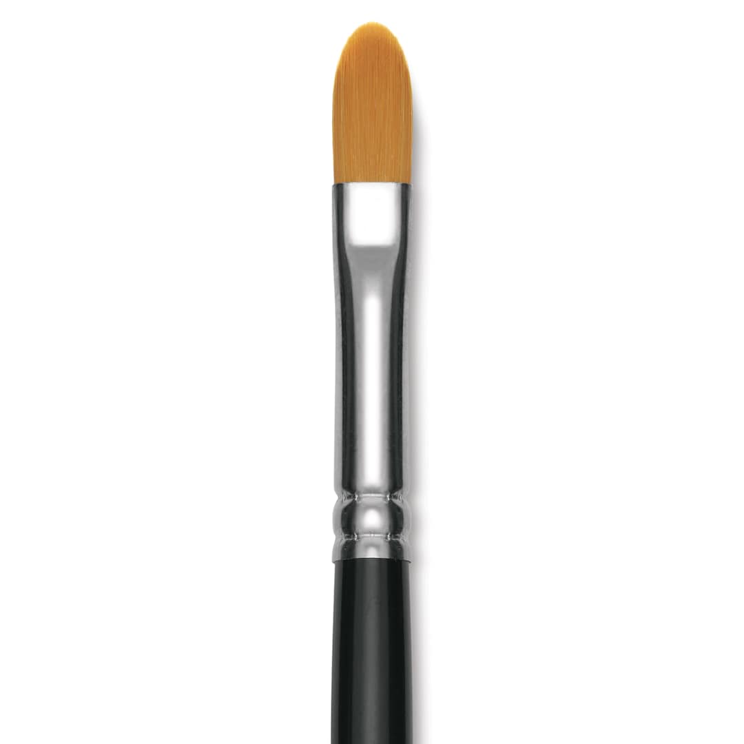 Open in modal - Utrecht Synthetic Sablette Brush - Long Handle, Filbert, Size 10, close-up