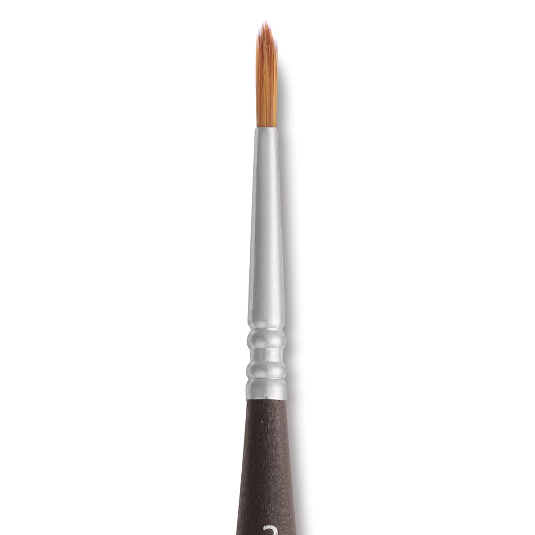 Open in modal - Escoda Chronos Synthetic Blend Travel Brush - Round, Size 2, close-up of the brush