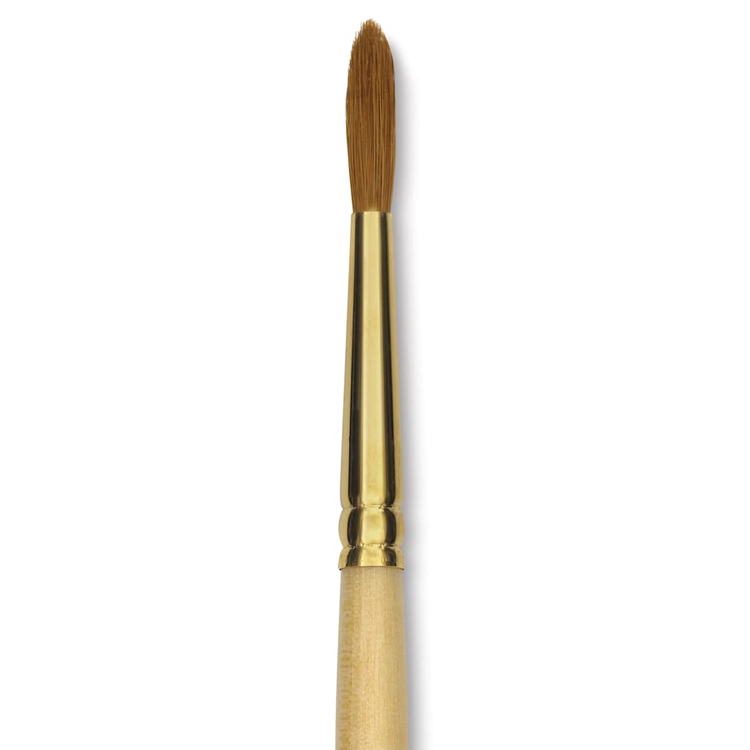 Open in modal - Silver Brush Silver Kolinsky Red Sable Brush - Short Handle, Round, Size 6, close-up