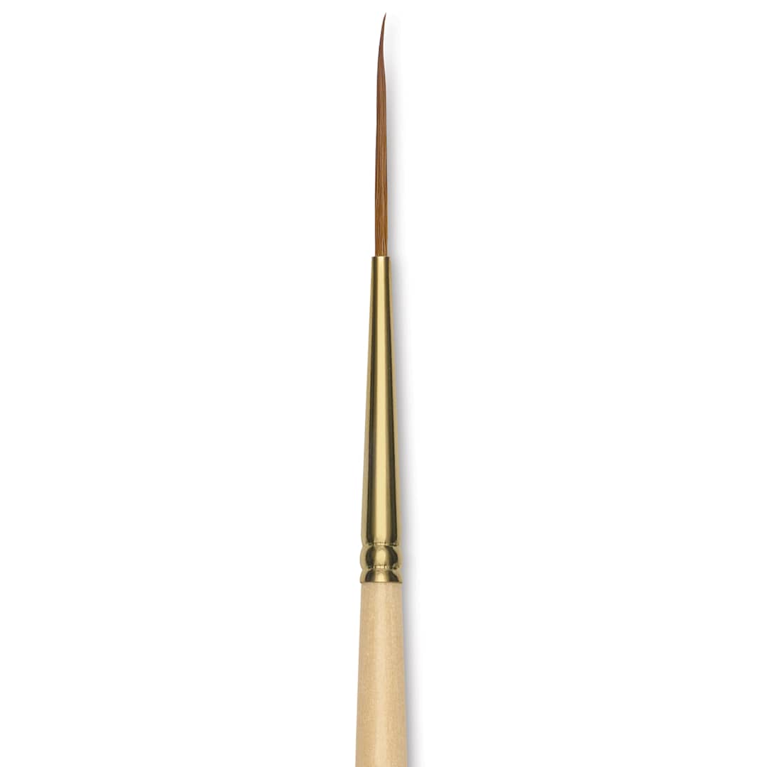 Open in modal - Silver Brush Silver Kolinsky Red Sable Brush - Short Handle, Script Liner, Size 1, close-up