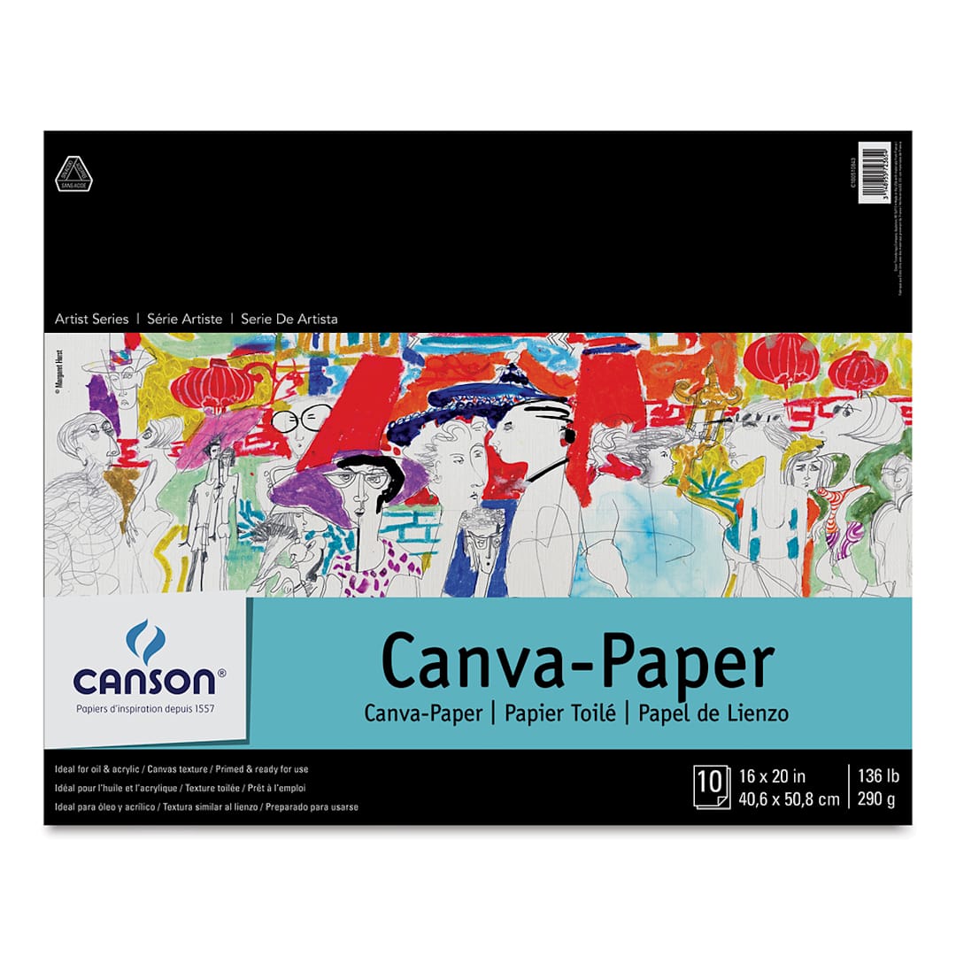 Open in modal - Canson Foundation Canva-Paper Pad - 16" x 20", White, 10 sheets
