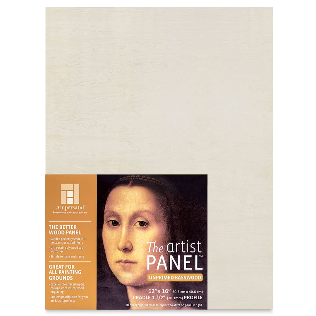 Open in modal - Ampersand Value Series Artist Wood Panel - 12" x 16", 1-1/2" Cradle