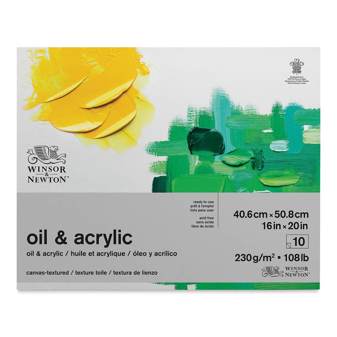 Open in modal - Winsor & Newton Oil & Acrylic Pad - 16" x 20" (front cover)