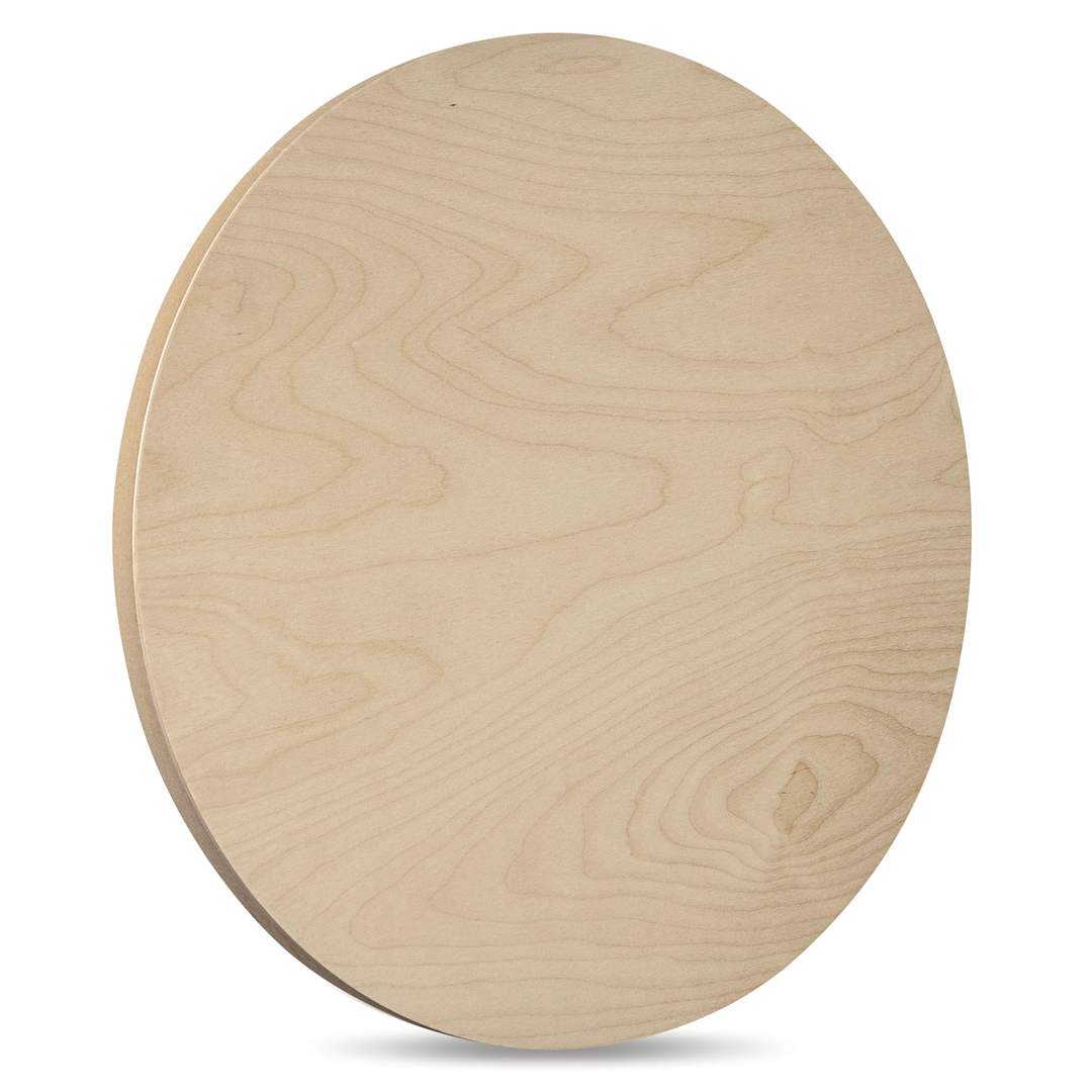 Open in modal - American Easel Cradled Round Birch Painting Panel - 36" Dia. x 7/8" D