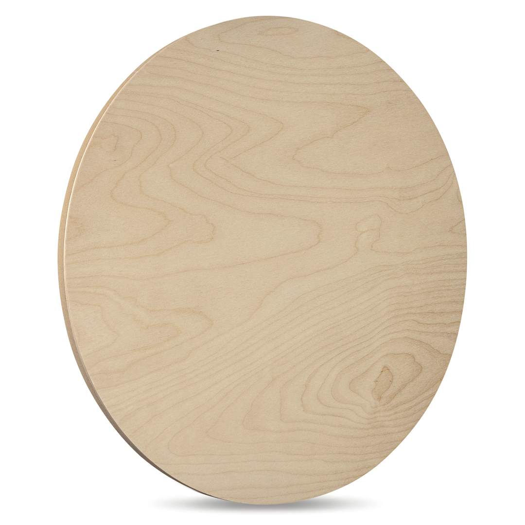 Open in modal - American Easel Cradled Round Birch Painting Panel - 48" Dia. x 7/8" D