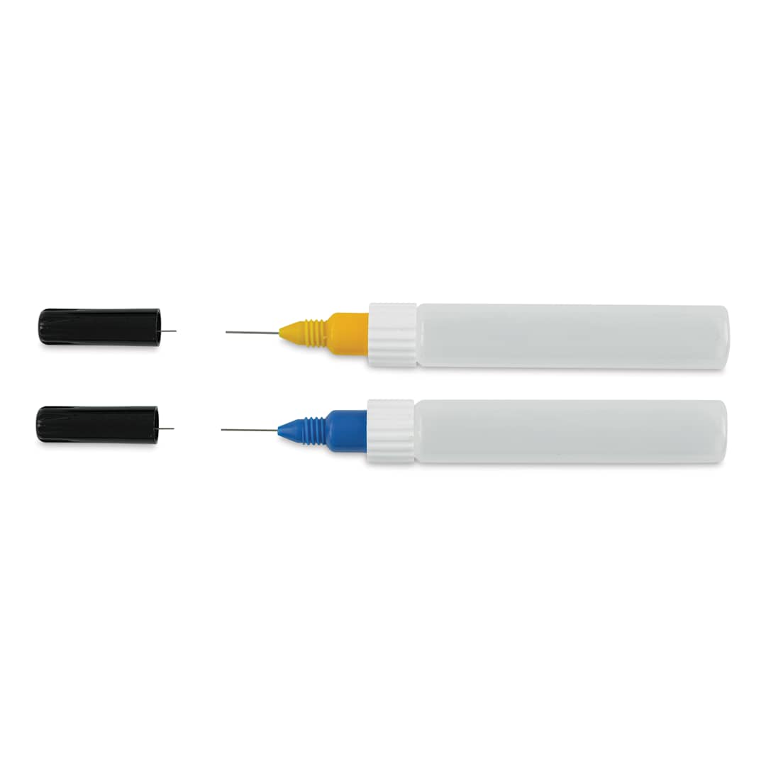 Open in modal - Fineline Empty Applicator Ink Pens - Set of 2, Assorted (with caps off)
