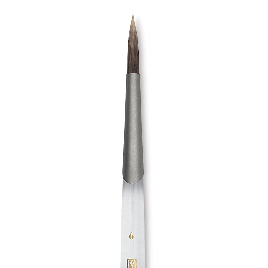 Open in modal - Princeton Synthetic Clear Handle Brush - Round, Short Handle, Size 6
