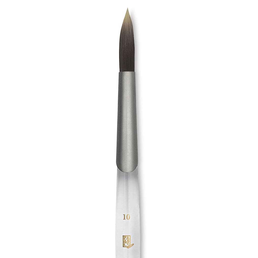 Open in modal - Princeton Synthetic Clear Handle Brush - Round, Short Handle, Size 10