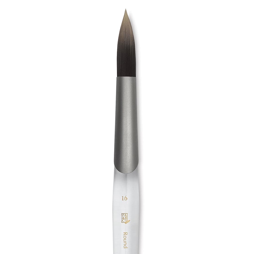 Open in modal - Princeton Synthetic Clear Handle Brush - Round, Short Handle, Size 16
