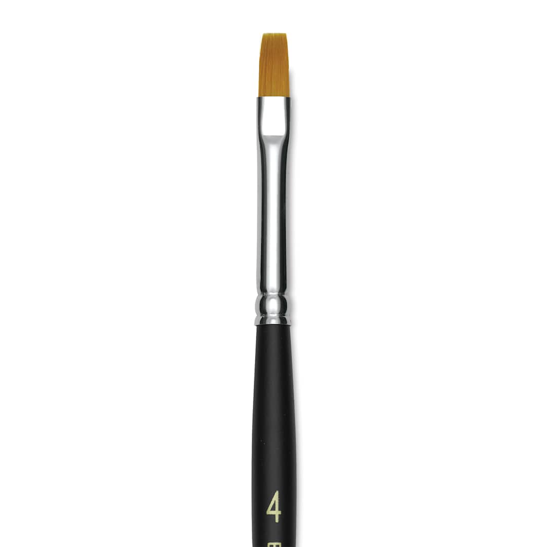 Open in modal - Blick Masterstroke Golden Taklon Brush - Shader, Short Handle, Size 4 (close-up)