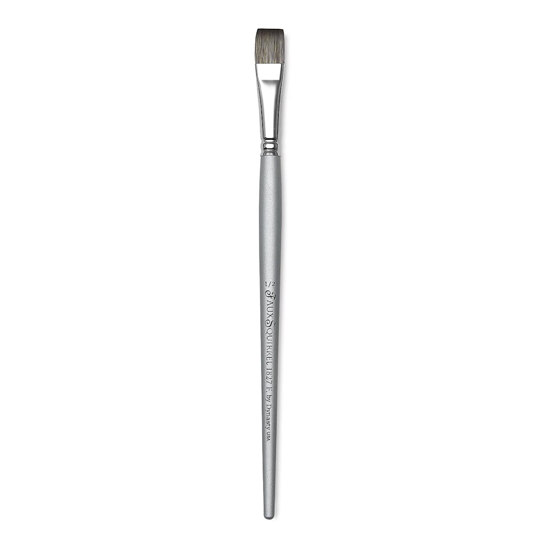 Open in modal - Dynasty Faux Squirrel Brush - Flat, Short Handle, 1/2"